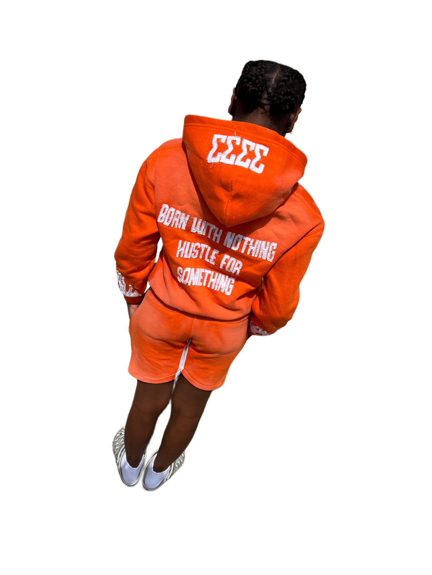 KIDZ(orange & white) shorts sets